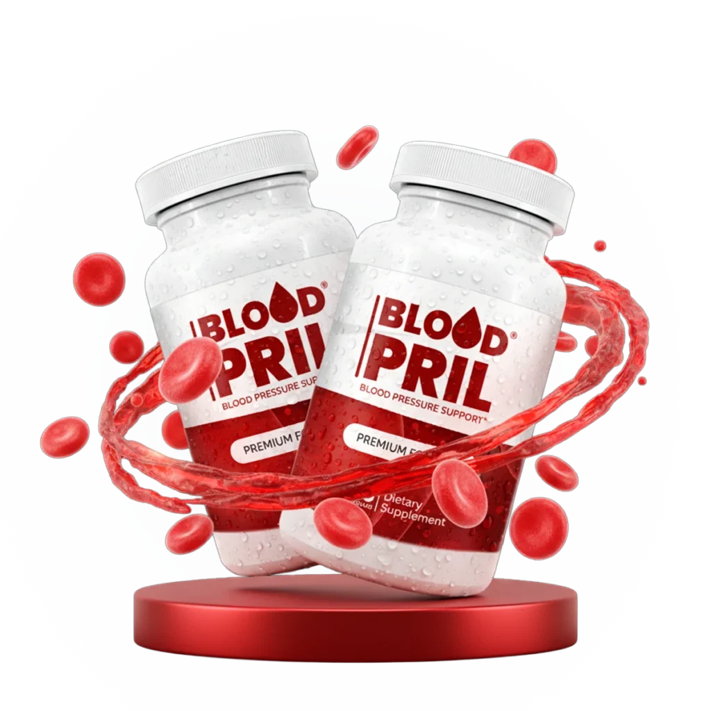 BloodPril supplement bottle — natural blend for cardiovascular wellness