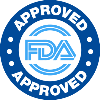 FDA-registered facility badge — BloodPril compliance seal