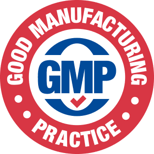 GMP-certified manufacturing — BloodPril production quality mark
